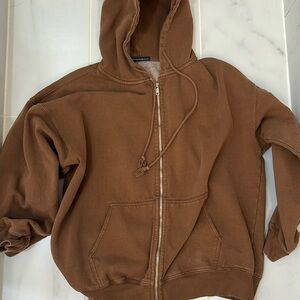 Brown brandy zip up